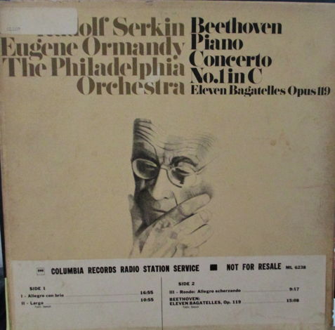 RUDOLF SERKIN (CLASSICAL LP) - BEETHOVEN PIANO CONCERTO...