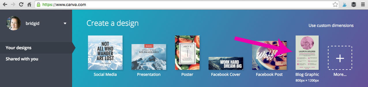 Bridgid Gallagher - How to Make a Blog Post Image Template with Canva