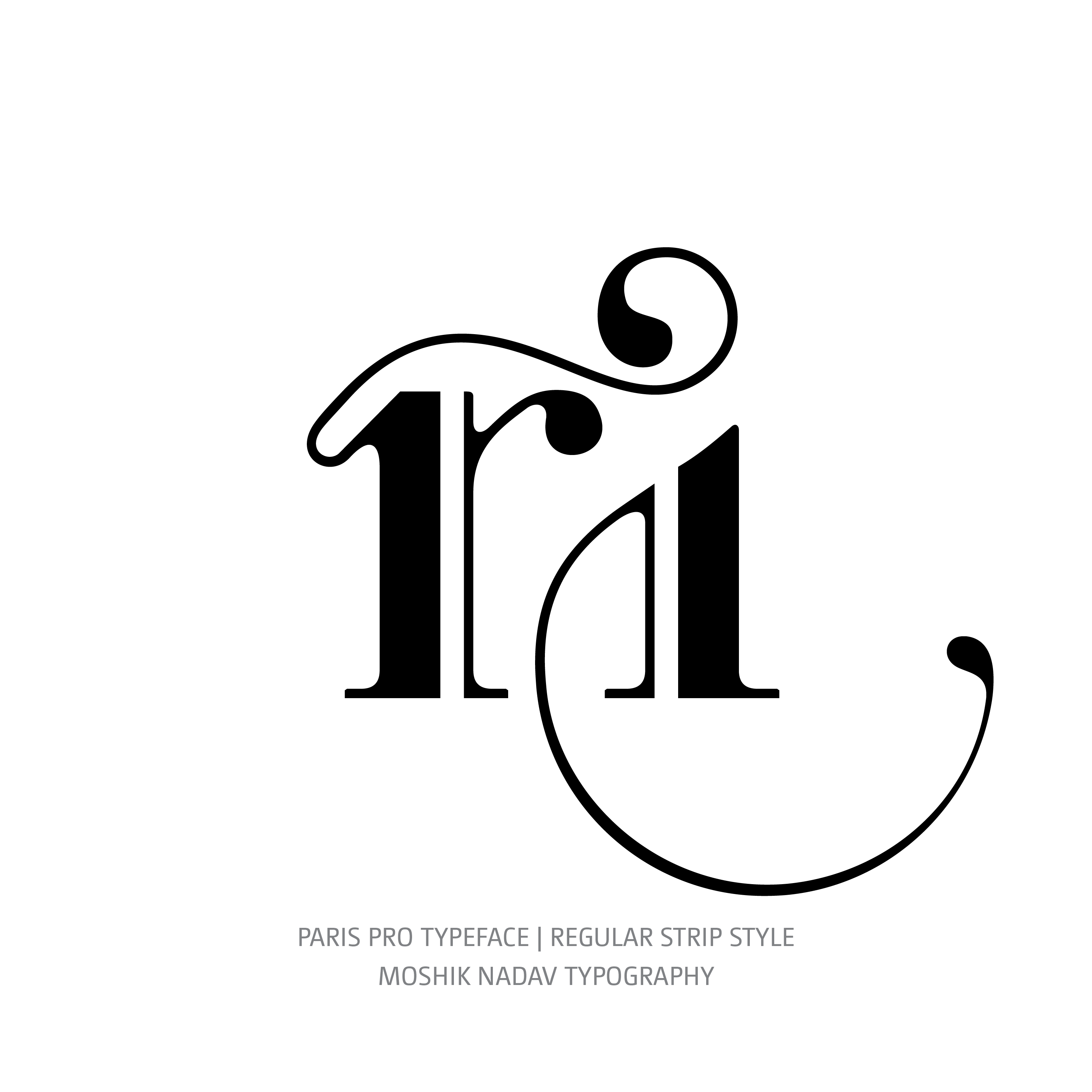 Paris Pro Typeface Regular Strip ri ligature