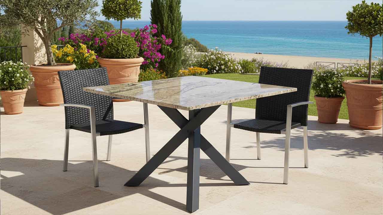 Outdoortische mit Steinplatte Video