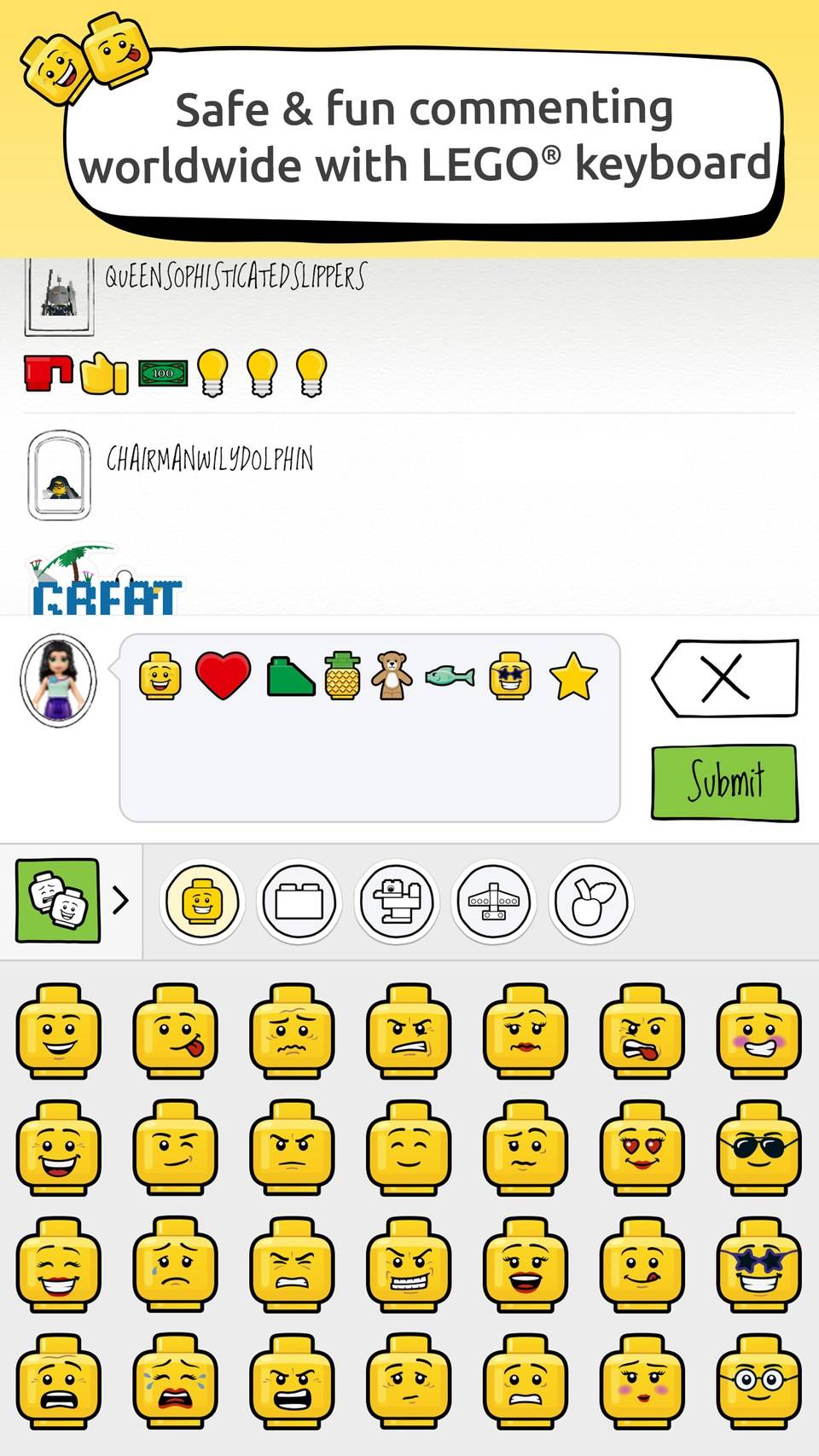 lego life app keyboard 