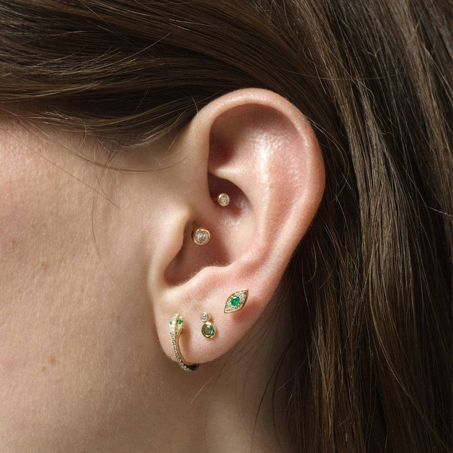 Italian 925 Sterling Silver Ball Stud Earrings, Second Hole Earrings,  Second Ear Piercings, 3mm/5mm/7mm