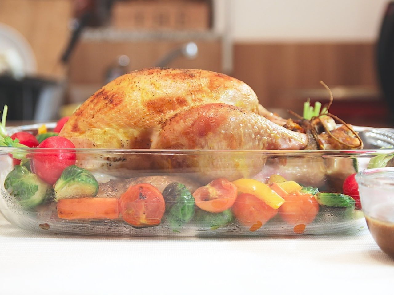 Roasted Turkey with Black Pepper Sauce