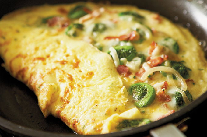 Omelette aux têtes de violon