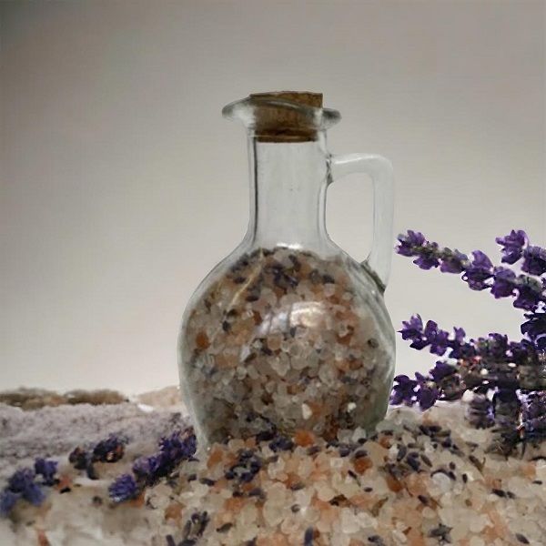 Himalayan Bath Salt Jar - Infused with Lavender Essential Oils