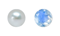 June birthstones jewelry: Pearl and Moonstone