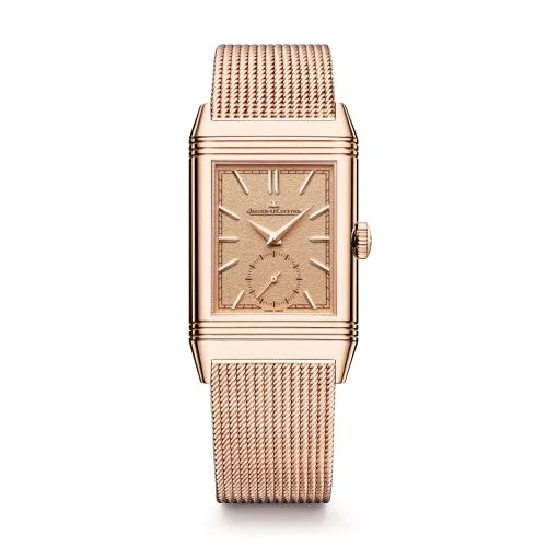 Reverso Tribute Monoface Small Seconds Pink Gold / Pink / Mesh