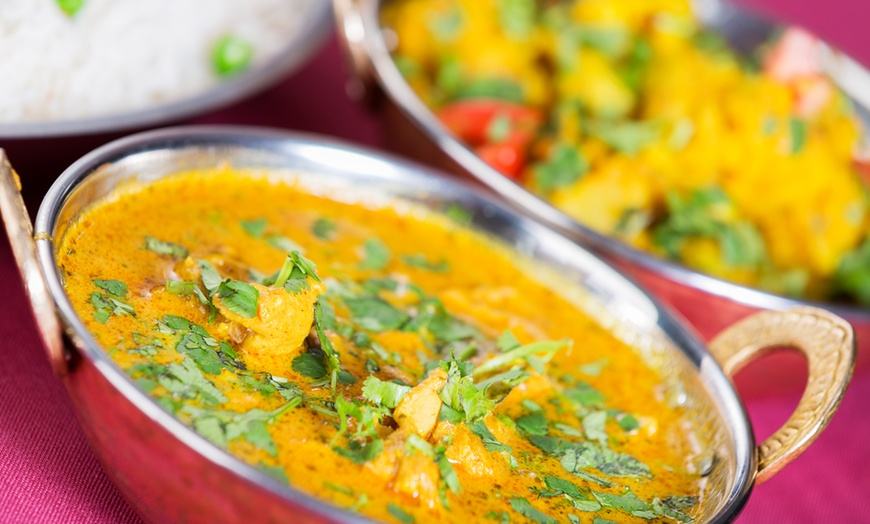 Indian Feast with Wine for Two or Four People