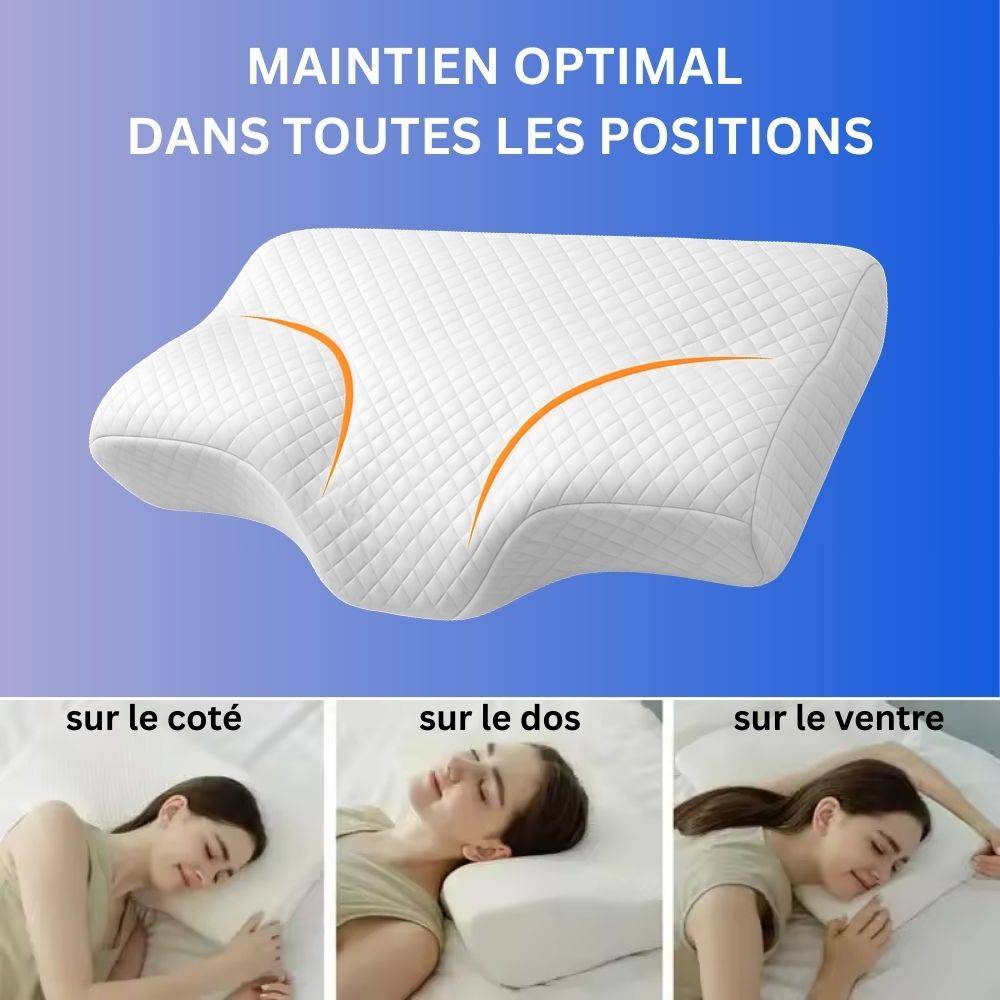 Oreiller Orthopedique, Oreiller Memoire de Forme, Coussin Cervical, Oreiller Ergonomique, Coussin Memoire de Forme, Oreiller Cervical