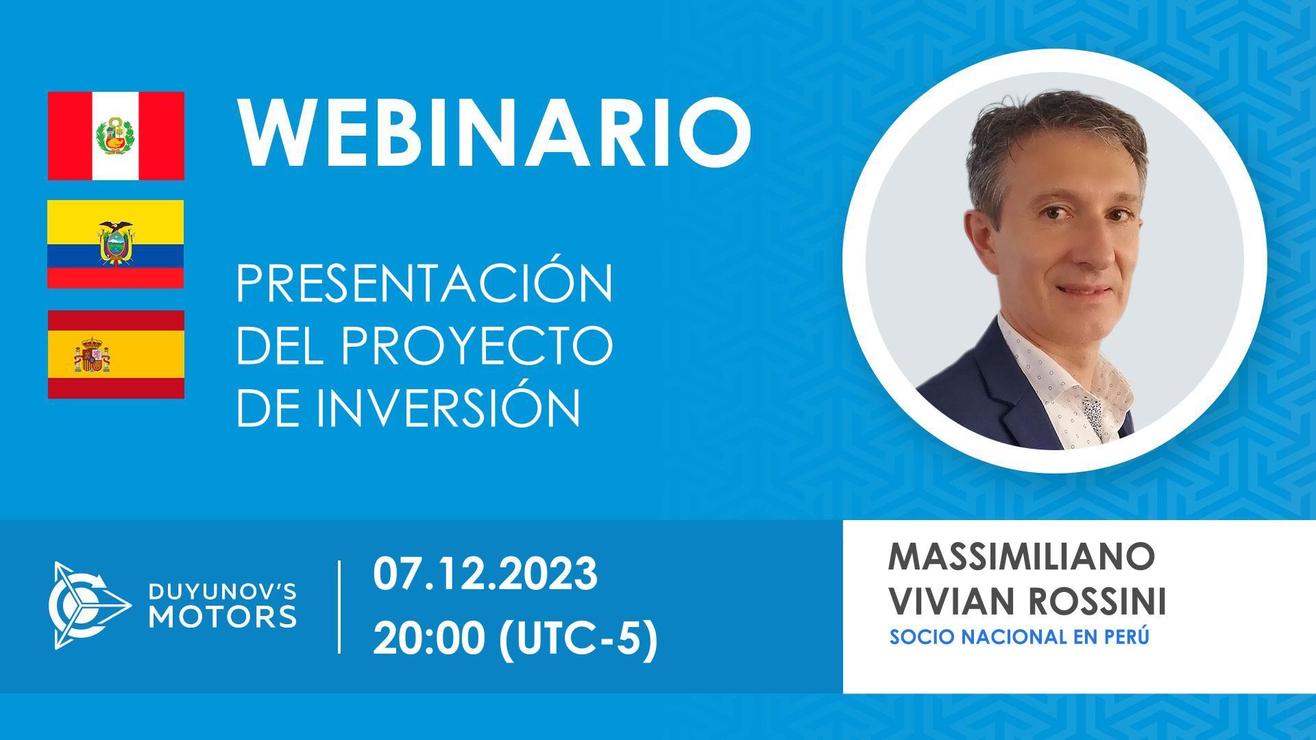 Peru. Presentación del proyecto de inversión "Motores de Duyunov"