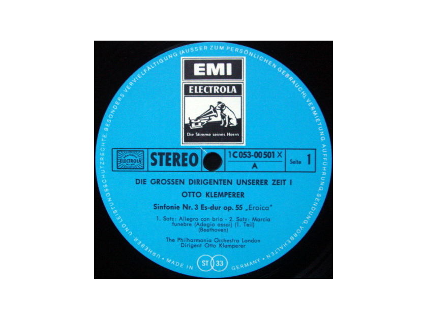 EMI HMV / KLEMPERER, - Beethoven Symphony No.3 Eroica, NM!
