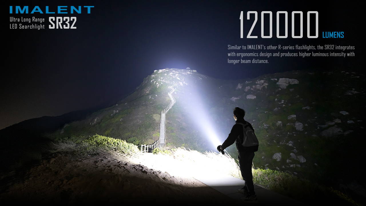 IMALENT SR32 120,000 lumen powerful flashlight