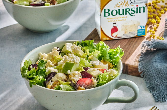 Salade Waldorf au fromage, à la pomme et à l’érable