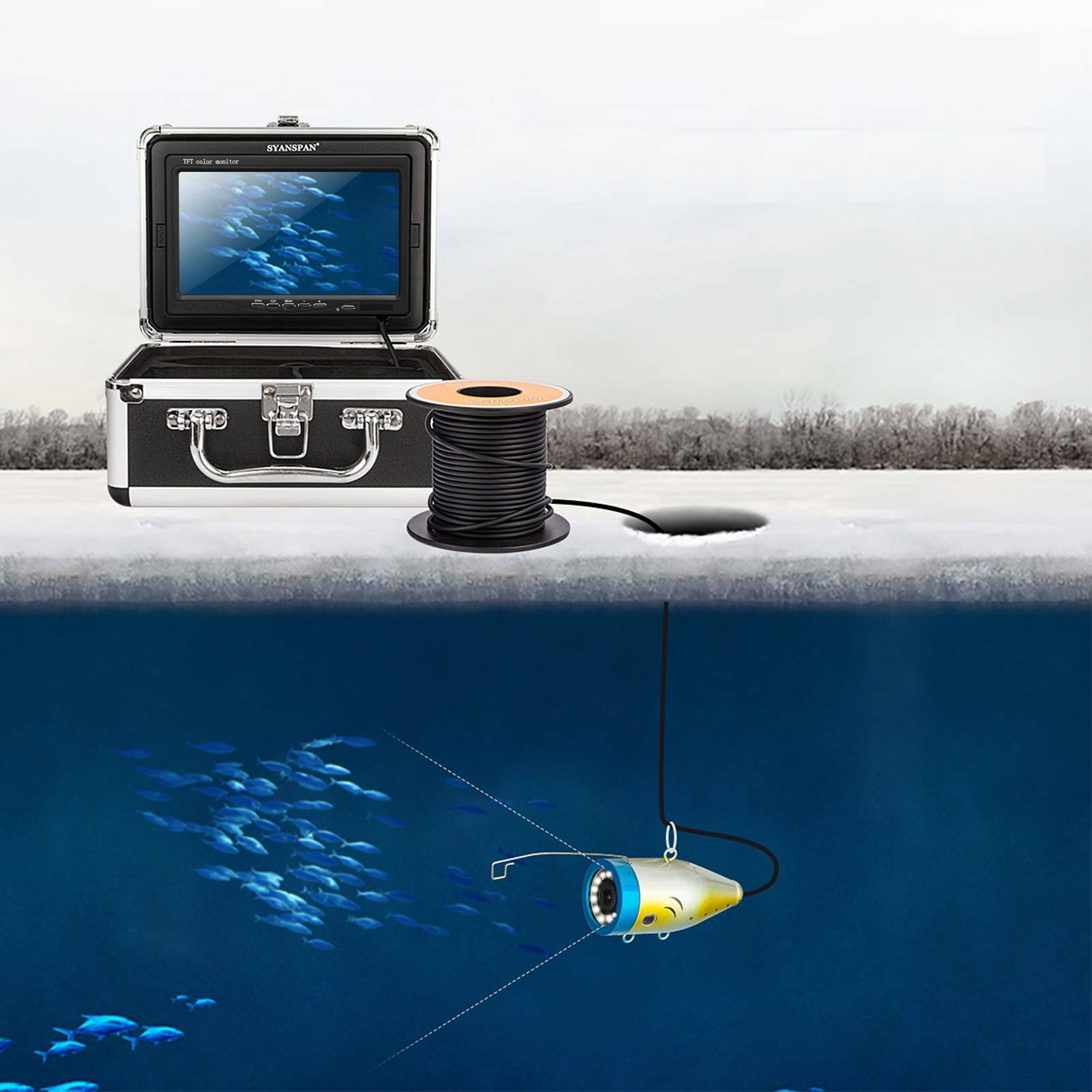 underwater fishing camera, ice fishing camera, fishing camera, aquaview camera, underwater ice fishing camera,