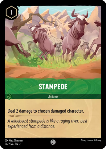 Stampede card from Disney's Lorcana: The First Chapter.