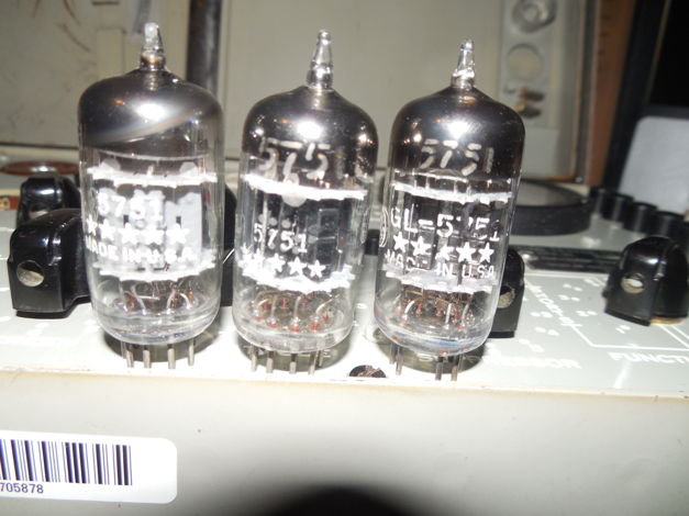 ge 5751 3 GE 3 MICA 5 STAR  5751 TUBES 2 OF THEM ARE BL...