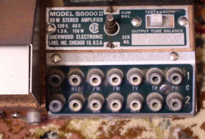 Sherwood Tube Amplifier S-5000 II One of the best.