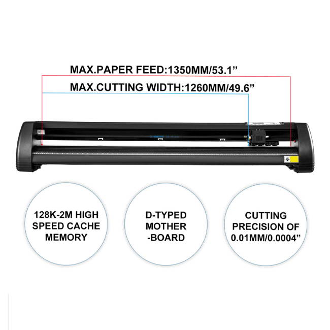 Adjustable Speed Vinyl Cutter Machine With Floor Stand For Sign Making