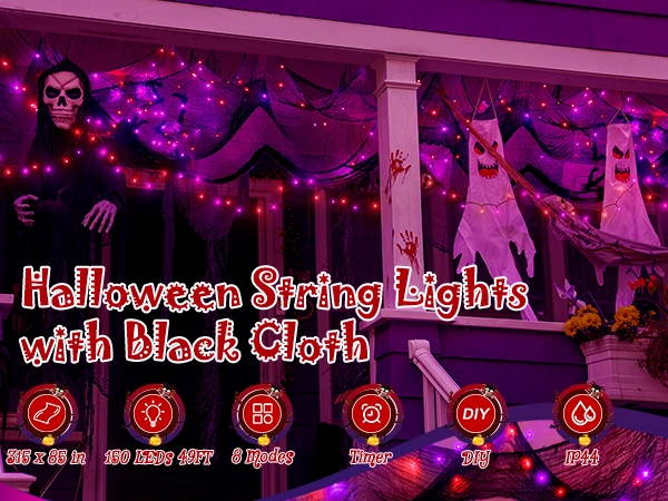 Features of Ollny's 640 leds clear cable warm white/multi-color string lights