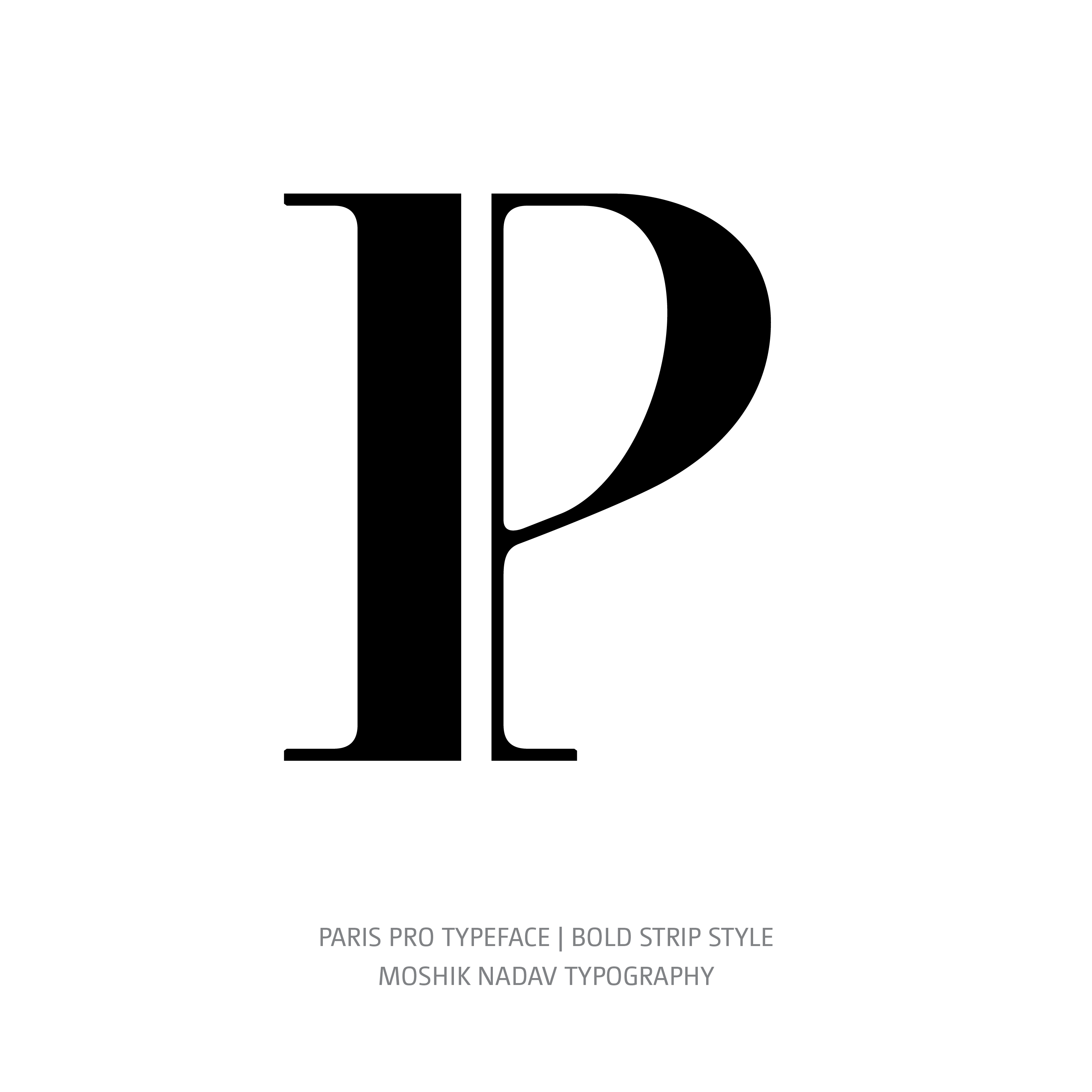 Paris Pro Typeface Bold Strip P