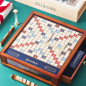 Deluxe Wood Scrabble Game Set