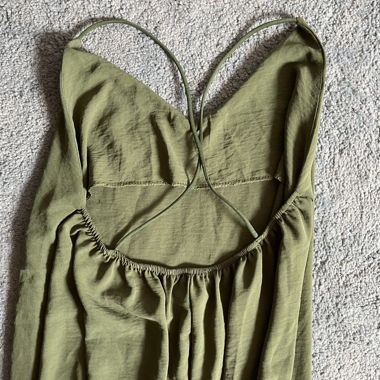Green Dress with open side for summer 😍✨