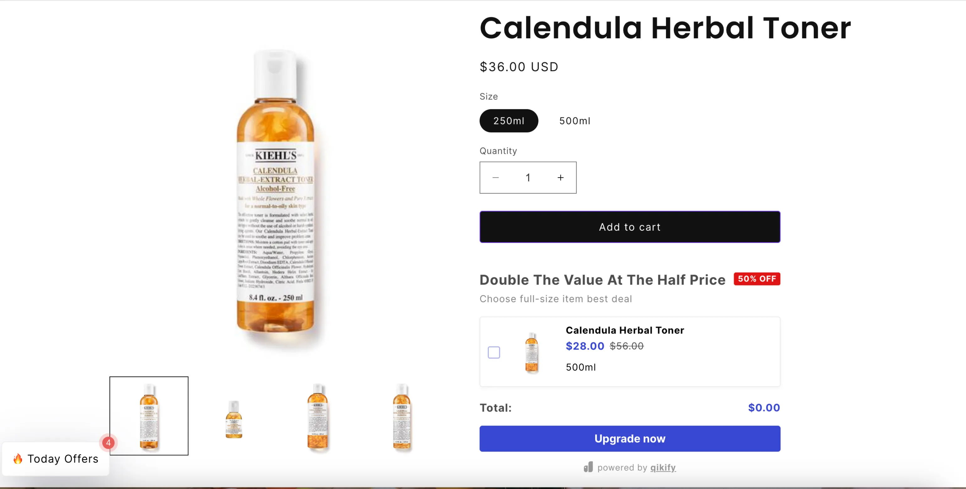 Shopify upselling on product page