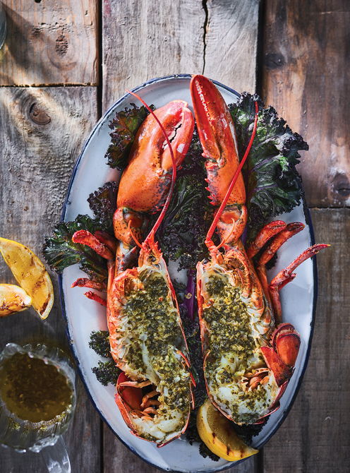Grilled Lobster with Sea Lettuce Butter