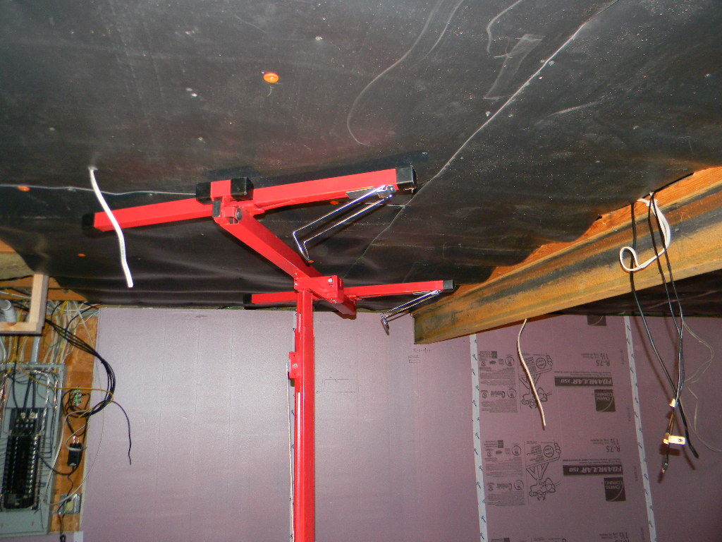 MLV in place on ceiling