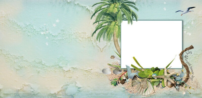 Фотокнига - лето с пальмами, морем и песком, ласковый плеск воды