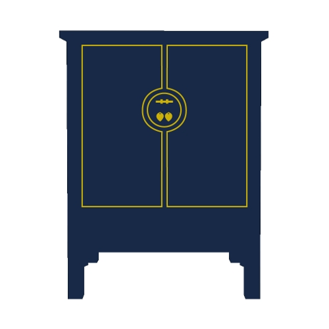 Silhouette of a Chinese wedding cabinet