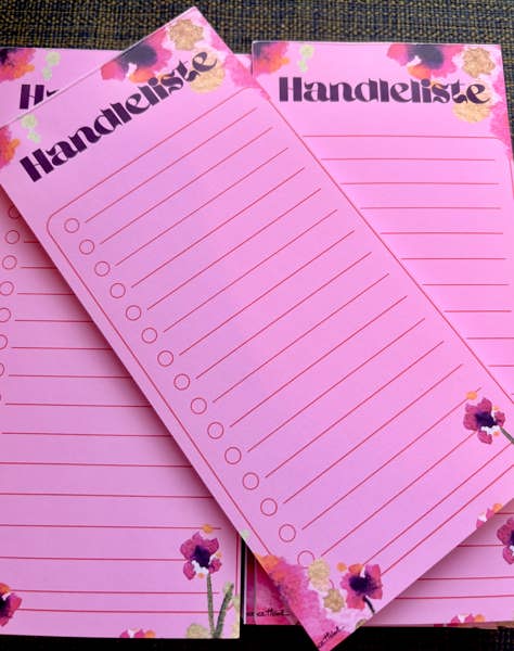 Handleliste rosa