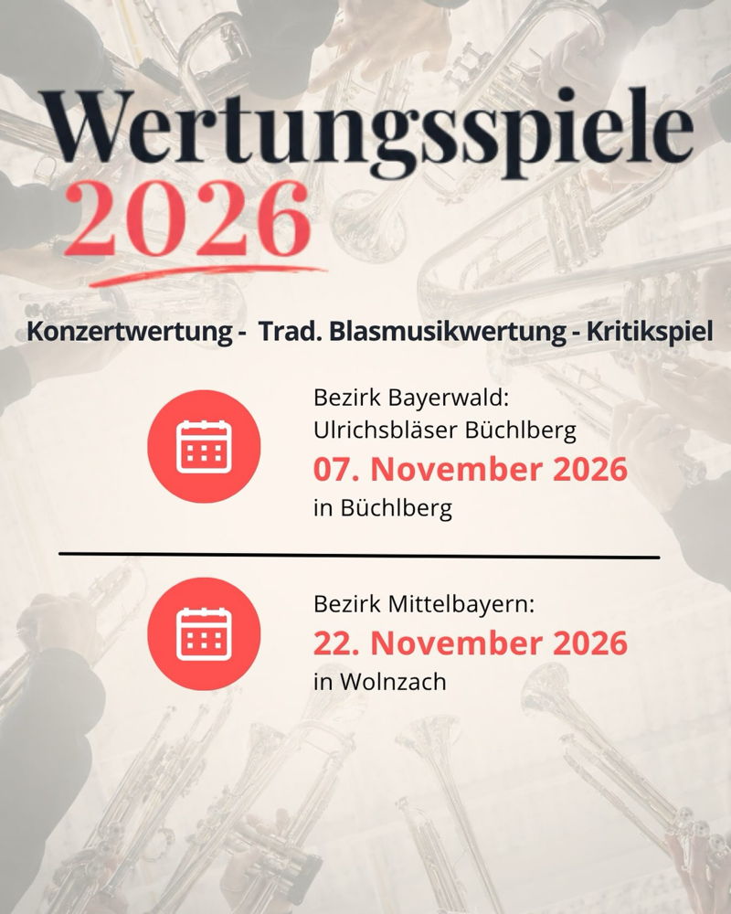 🎺 Zeigt, was in euch steckt!

Ob Konzertwertung, Kritikspiel oder Traditionelle Blasmusikwertung – die Wertungsspiele des MON bieten die ideale Gelegenheit, euren musikalischen Leistungsstand von einer unabhängigen Fachjury bewerten zu lassen und wer