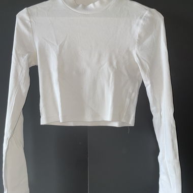 White cropped Pullover 