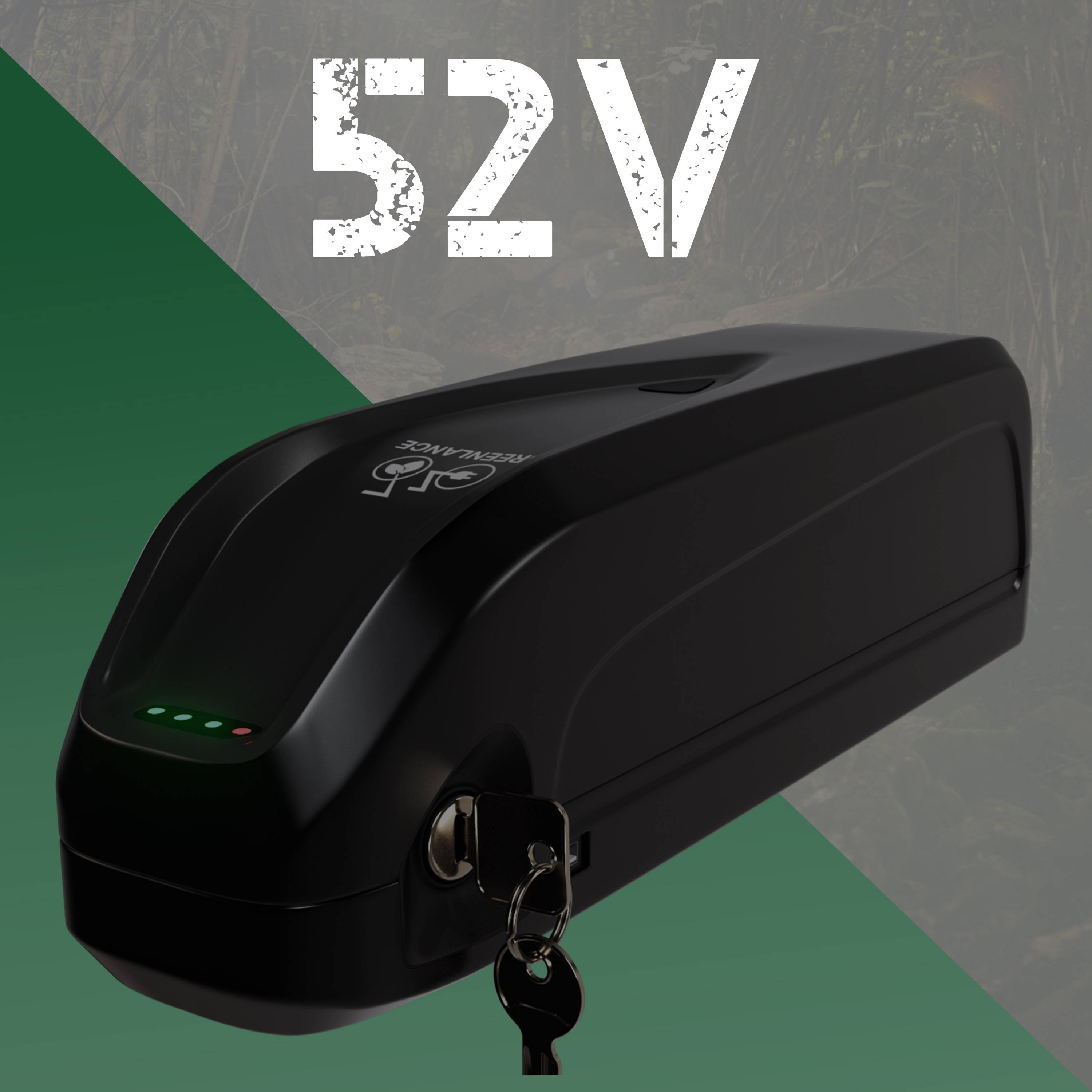High-Quality Electric Bike Batteries. Greenlance E-Bike Batteries are offered in 36V | 48V | 52V to match all needs. High Discharge Samsung Cells 18650 & 21700 are used to increase performance and durability in all terrains. Our e-bike batteries have 2 years warranty and 1500 charging cycles guarantee.