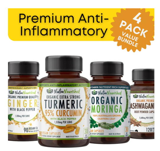 PREMIUM BUNDLE: Curcumin, Moringa, Ashwagandha, Ginger Bundle