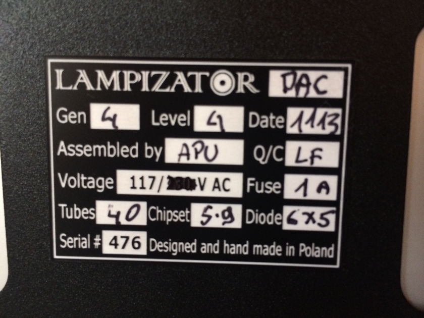 Lampizator L4/G4 w/duelund caps, ECC40, USB