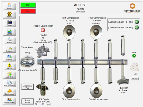 TP Pro Auto Weight Control adjust screen