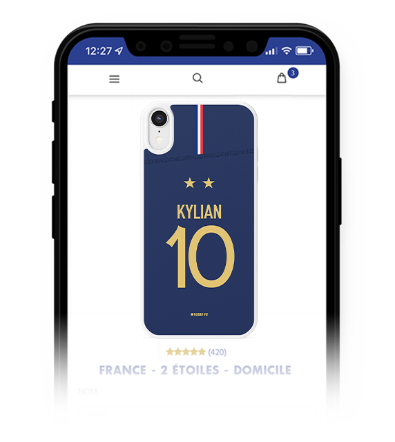 MYCASEFC Coque Foot Pipa Marseille iPhone XR en Silicone Transparent Fabriquée en France Protection Fine de Football pour téléphone 