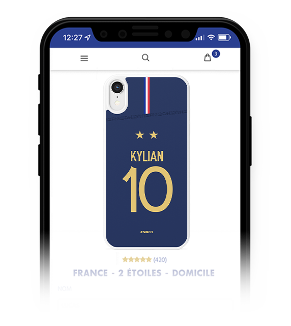 MYCASEFC Cover Per Cellulare Calcio - Personalizzata Nazionale Francese Con Nome E Numero