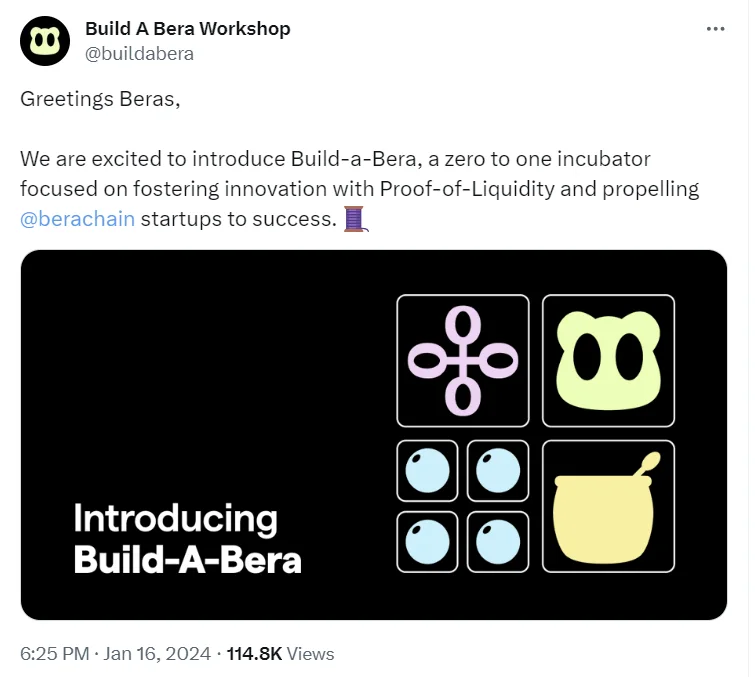 Berachain incubator Buildabera