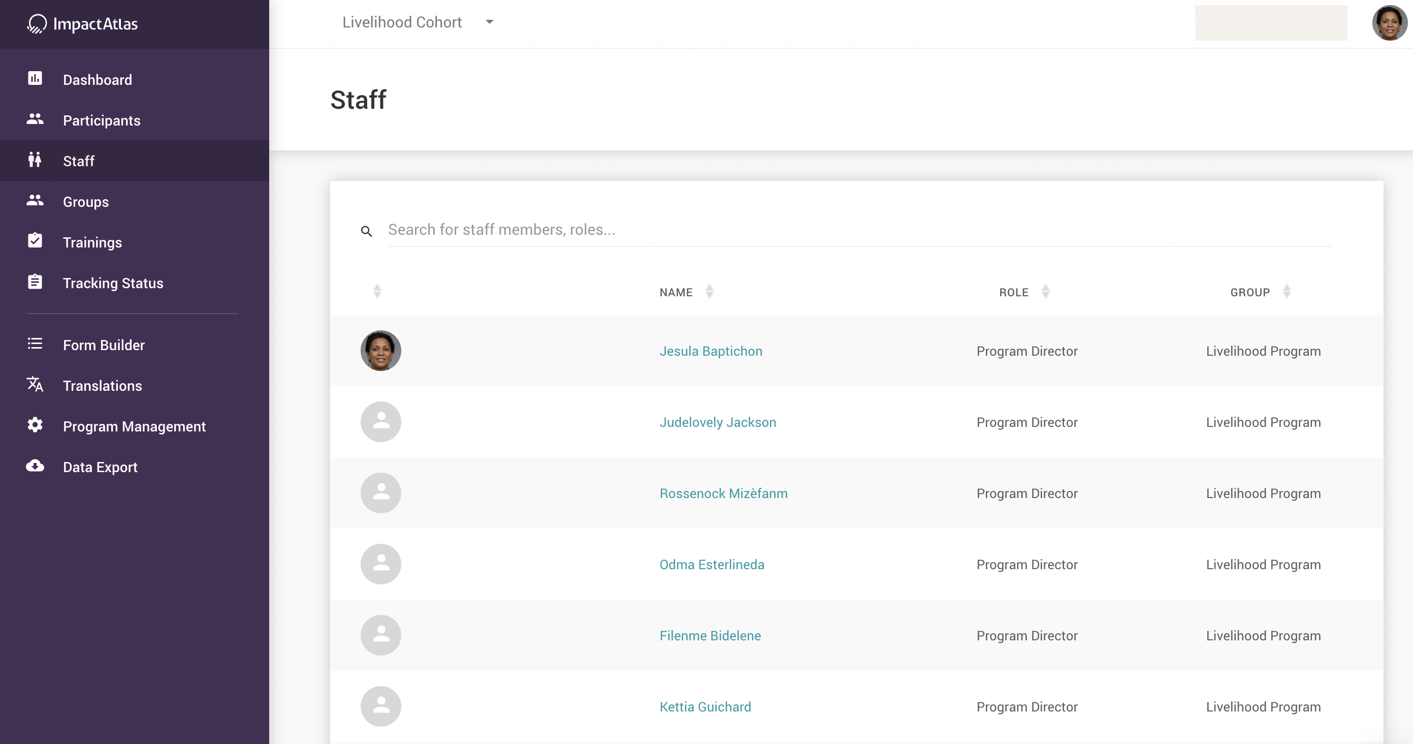 Edit the group of an existing user
