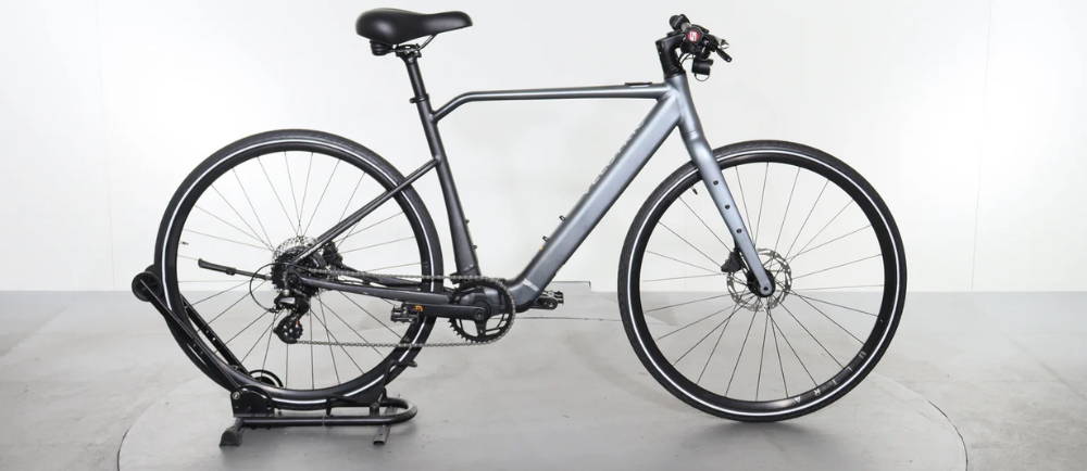 Velotric electric road bike on a stand