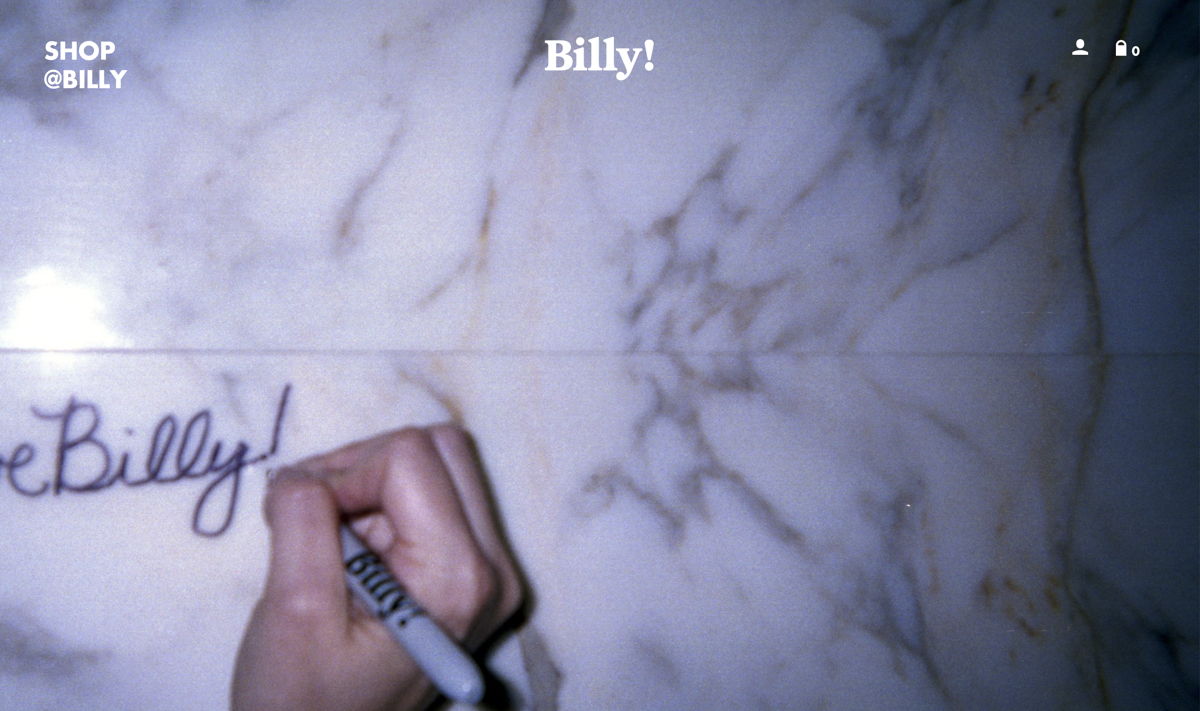 Screenshot of Love Billy!, from the ecommerce websites collection.