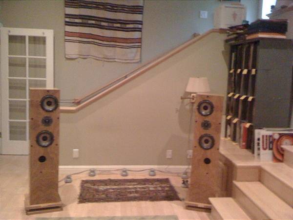 ProAc R3s, albums on the right