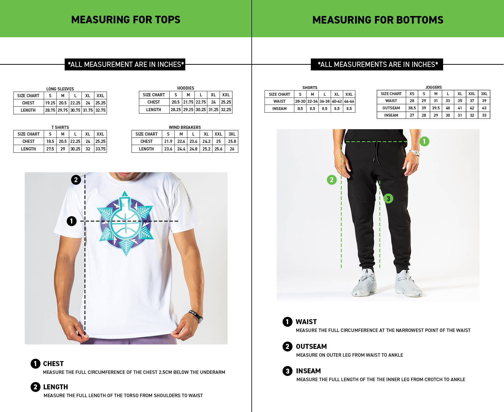 Size measurement guide