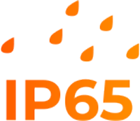 Ícono IP65 protección contra la humedad