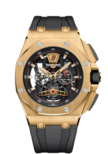 Royal Oak Offshore Tourbillon Chronograph Openworked Yellow Gold / Rubber