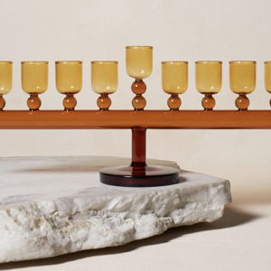 Glass Chanukiah