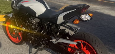 2020 YAMAHA MT-07 motorcycle for rent near Hollywood, FL